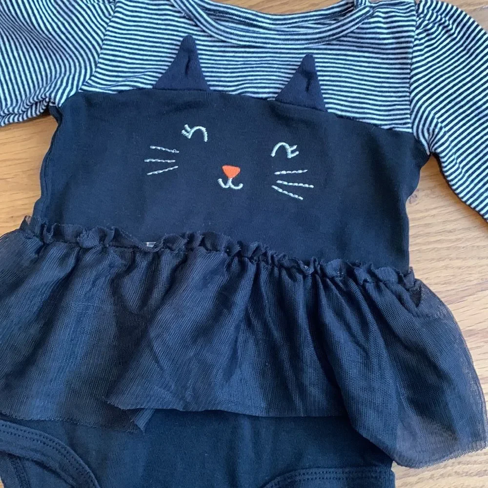 Carters 12 month cat one piece outfit with tutu - Picture 2 of 3